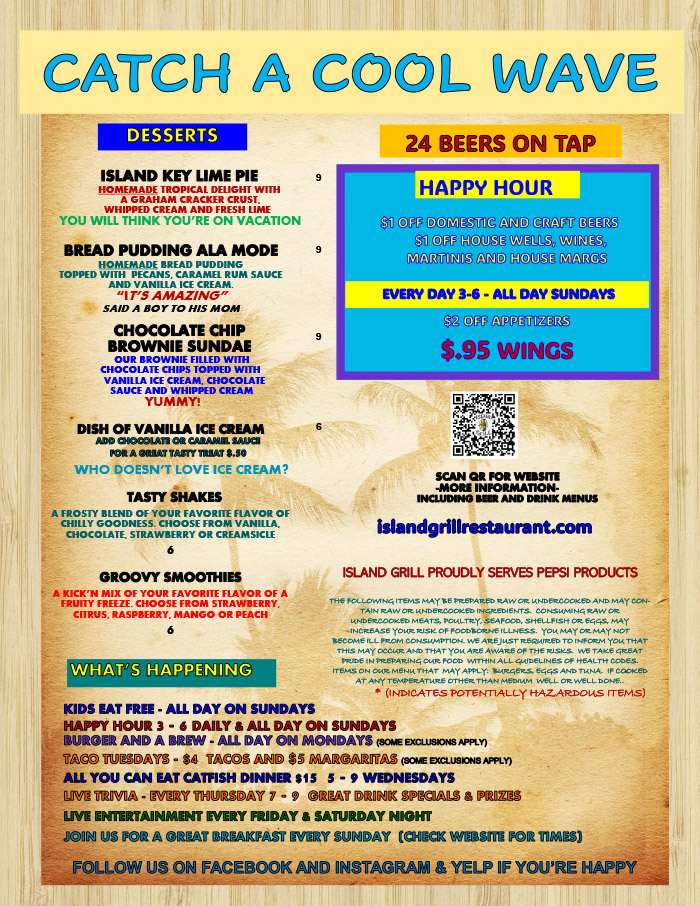 Desserts, Specials