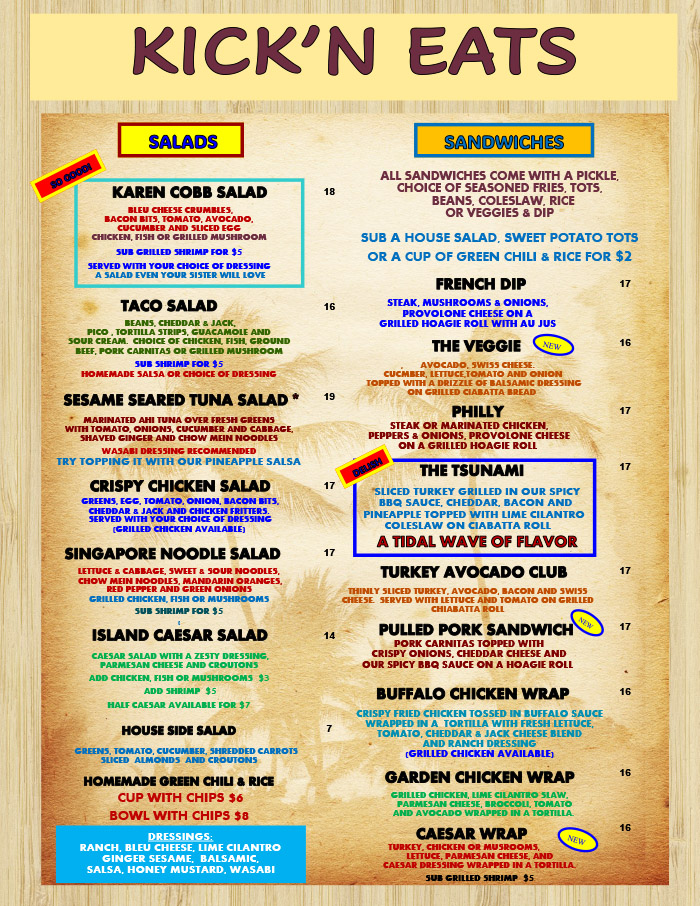 Sandwiches, Salads, Wraps