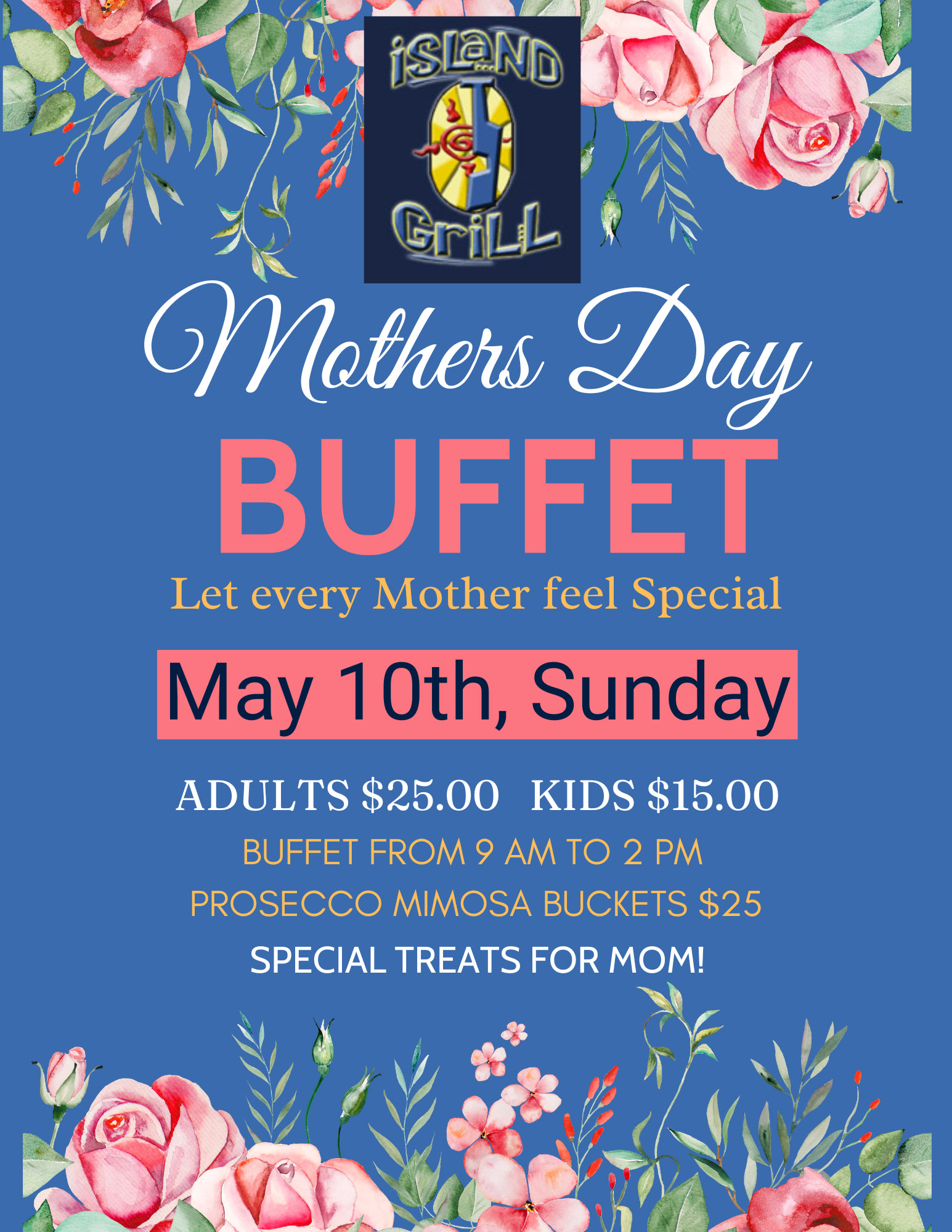 Mother's Day Brunch at Island Grill Restaurant