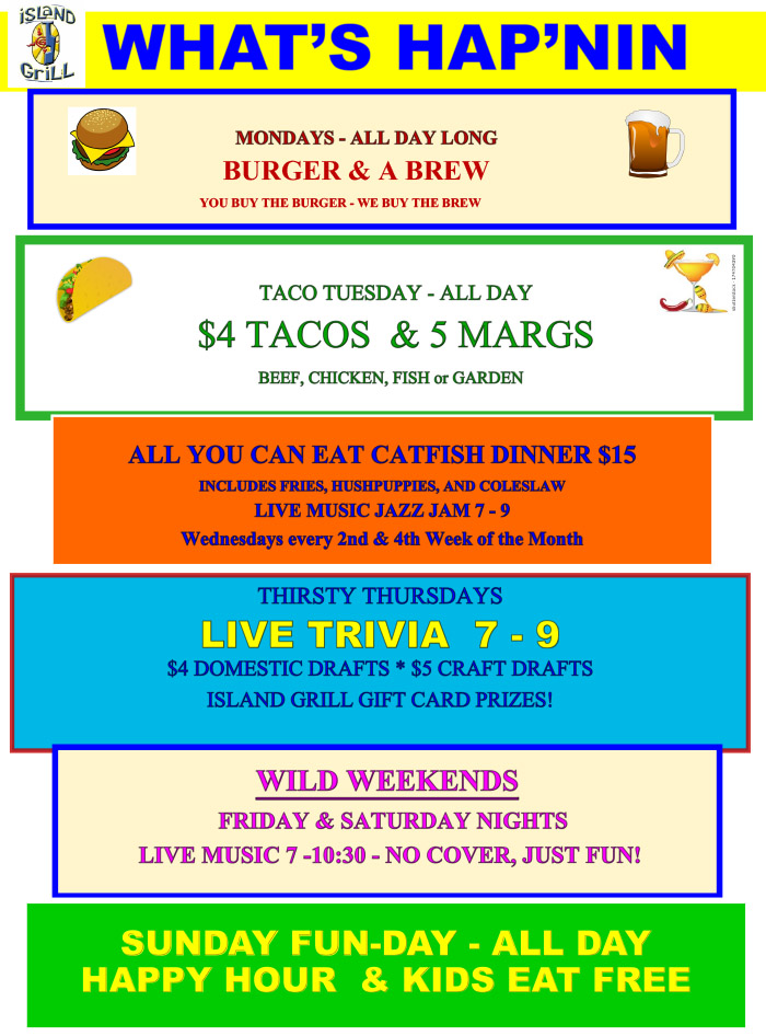Island Grill Specials - Fort Collins, CO